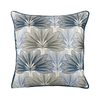 Almofada Sarja Cru Botanico Azul 52X52cm - Decortextil